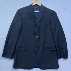 Baggio Italy Mens Super 110s Wool 3-Button Blazer Jacket Navy 24R S.Boy 3B Tali
